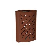 Poubelle Venise 120 L - galva aspect corten - Image principale