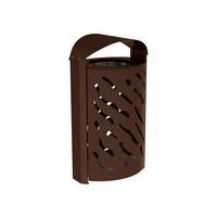Poubelle Venise 120 L avec couvercle réhaussé - galva marron 8017 - Image principale
