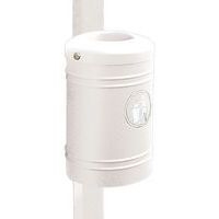 Poubelle Esterel 40 L à fixer sur poteau 8 x 8 cm - blanc 9010 - Image principale