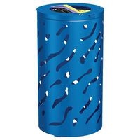 Poubelle Venise ronde Tri sélectif 2 x 60 L - galva bleu 5010 - Image principale