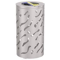 Poubelle Venise ronde Tri sélectif 2 x 60 L - galva gris 7044 - Image principale