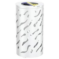 Poubelle Venise ronde Tri sélectif 2 x 60 L - galva blanc 9010 - Image principale