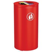 Poubelle Olbia Tri sélectif 2 x 60 L - galva rouge 3020 - Image principale