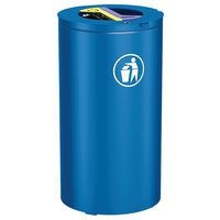 Poubelle Olbia Tri sélectif 2 x 60 L - galva bleu 5010 - Image principale