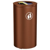 Poubelle Olbia Tri sélectif 2 x 60 L - galva aspect corten - Image principale