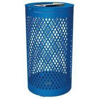 Poubelle Losange Tri sélectif 2 x 60 L - galva bleu 5010 - Image principale