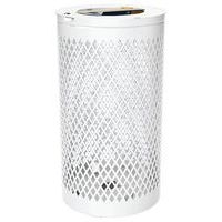 Poubelle Losange Tri sélectif 2 x 60 L - galva blanc 9010 - Image principale