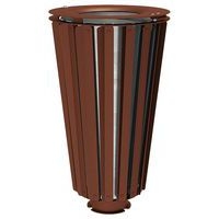 Poubelle Lofoten 80 L acier avec seau galva - aspect corten - Image principale