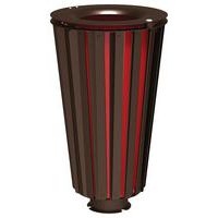 Poubelle Lofoten 80 L acier avec seau peint - marron 8017 - Image principale