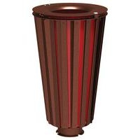 Poubelle Lofoten 80 L acier avec seau peint - aspect corten - Image principale