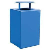 Poubelle Kub 120 L acier avec couvercle - bleu 5010 - Image principale
