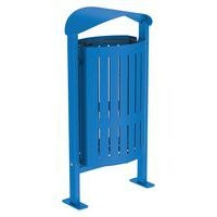 Poubelle Silaos 50 L acier - platines - bleu 5010 - Image principale