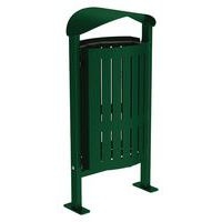 Poubelle Silaos 50 L acier - platines - vert 6005 - Image principale