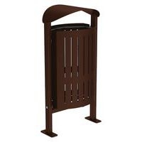Poubelle Silaos 50 L acier - platines - marron 8017 - Image principale