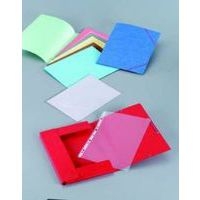 Chemise à élastiques et rabats pour format A4 carte lustrée - Bleu (Paquet de 10) - Image principale