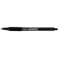 Stylo bille pointe moyenne rétractable “Soft Feel” Bic - noir - Image principale
