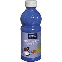 Flacon 500 ml, couleurs acryliques glossy lefranc & bourgeois - bleu primaire - Image principale