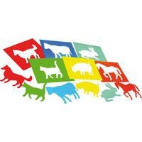 Valisette 6 pochoirs - les animaux de la ferme - Image principale