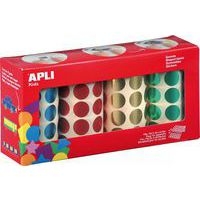 Ensemble 4 rouleaux gommettes ronde Ø 20 mm couleurs métallisées - Image principale