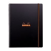 Carnet noir étudiant spiralé A4+ avec marge, cadre à en-tête - Rhodia - Image principale