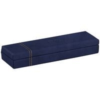 Rhodiarama plumier simili cuir italien 21x5,5x3 cm bleu nuit - Image principale