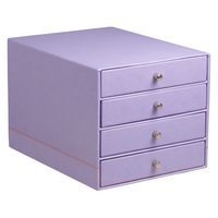 Trieur 4 tiroirs simili cuir italien iris 24,8x32,7x22,8 cm - Image principale