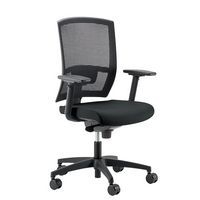 Siège de bureau Mia - Accoudoirs 3D - Noir - Linea Fabbrica - Image principale