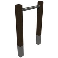 Range vélos Parc tube inox - marron - Image principale