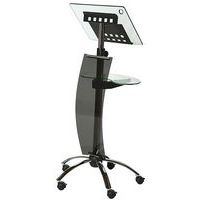 Pupître de conférence mobile finition chromé - Image principale