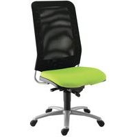 Chaise de bureau Diaz contact synchrone piètement alu assise coloris pistache - Image principale
