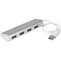 Hub USB 3.0 compact à 4 ports avec câble intégré - Argent - Image principale