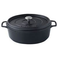 Cocotte en fonte ovale 27 cm -INVICTA- Noire - Image principale