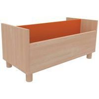 Bac à livres bas Filou orange de Sienne - Image principale