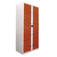 Armoire visitable 8 cases - rouge Ral 3000 - Image principale