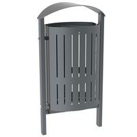 Poubelle Silaos 50 L acier - scellement direct - gris Procity - Image principale