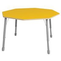 Table Eko octogonale ø 146 cm réglable T3 à T6 - jaune - Image principale