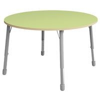 Table Eko ronde ø 136 cm réglable T3 à T6 - vert clair - Image principale