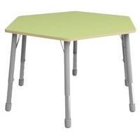 Table Eko hexagonale ø 140 cm réglable T3 à T6 - vert clair - Image principale