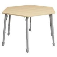 Table Eko hexagonale ø 140 cm réglable T3 à T6 - hêtre - Image principale