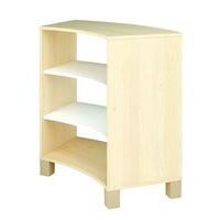 Meuble incurvé Confetti avec pieds 2 étagères bouleau/blanc - Image principale