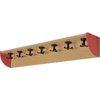 Lisse maternelle Lili à patères hêtre/corail - Image principale