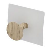 Patère murale ALFONSE Blanc 1 tête Frêne - Image principale