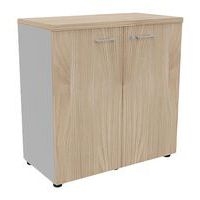 Armoire portes battantes haut. 89 cm alu/orme - Image principale