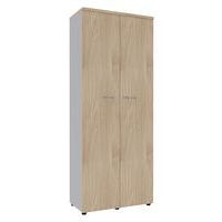 Armoire portes battantes haut. 217 cm alu/orme - Image principale