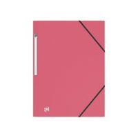 OXFORD Chemise 3 Rabats Memphis A4 avec Elastique Couverture Polypro Rose - Image principale