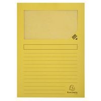 Pochette coin en carte à fenêtre 22x31 cm (Paquet de 100) - Jaune - Image principale