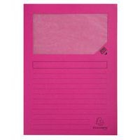 Pochette coin en carte à fenêtre 22x31 cm (Paquet de 100) - Rose - Image principale