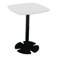 Table Host 60 x 60 x h 75 cm plt Blanc pied tulipe Noir - Image principale