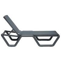 Lot de 2 bains de soleil Vela anthracite/tissu anthracite - Image principale