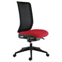 Chaise de bureau Max dossier résille noire assise rouge - Image principale